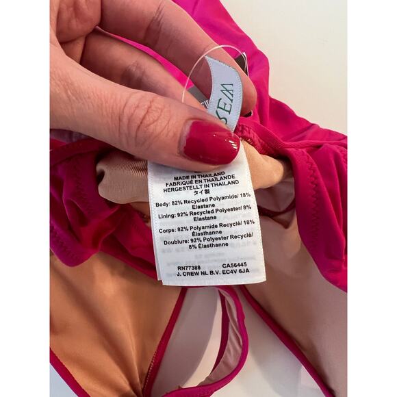 J. Crew Ruched V-Neck One-Piece Bathing Suit - Picture 6 of 8